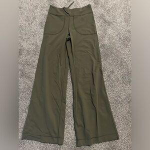 Lululemon olive green wide leg pants